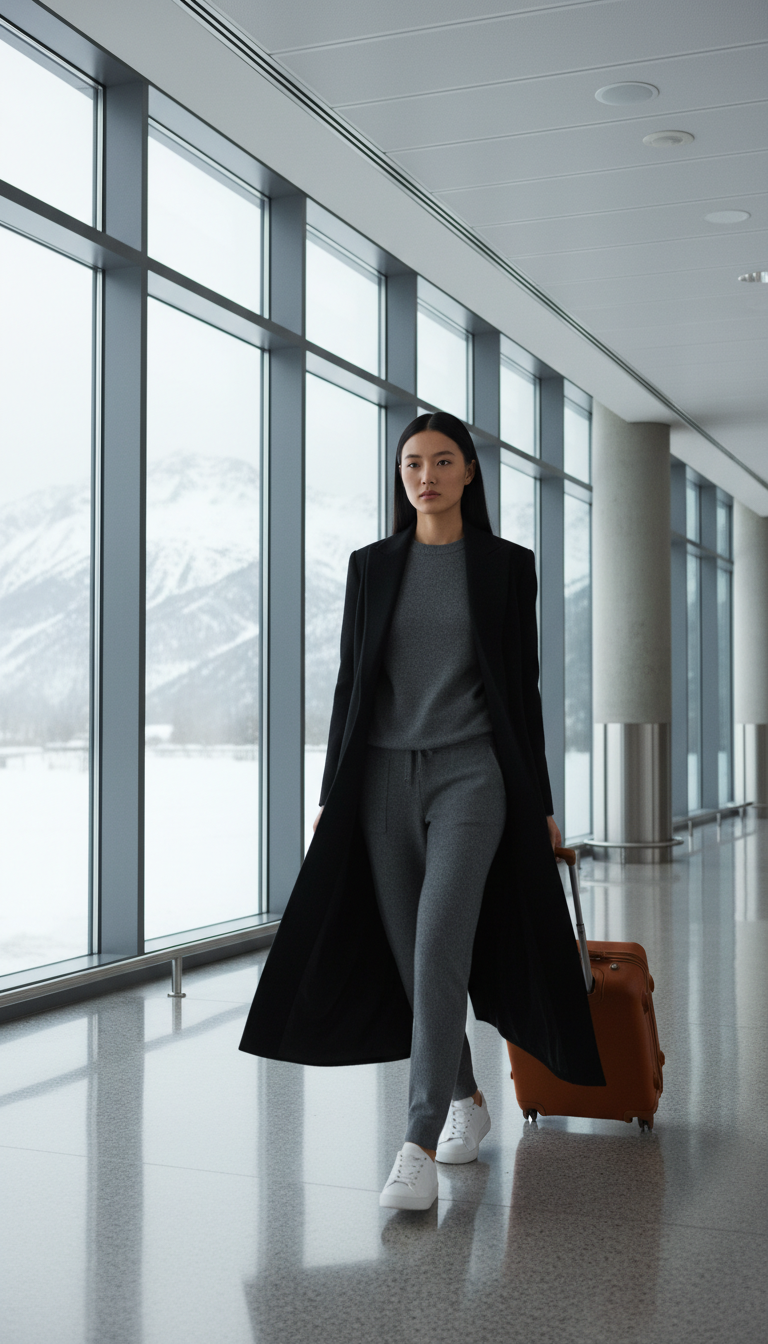 Cashmere Tracksuit & Elegant Overcoat