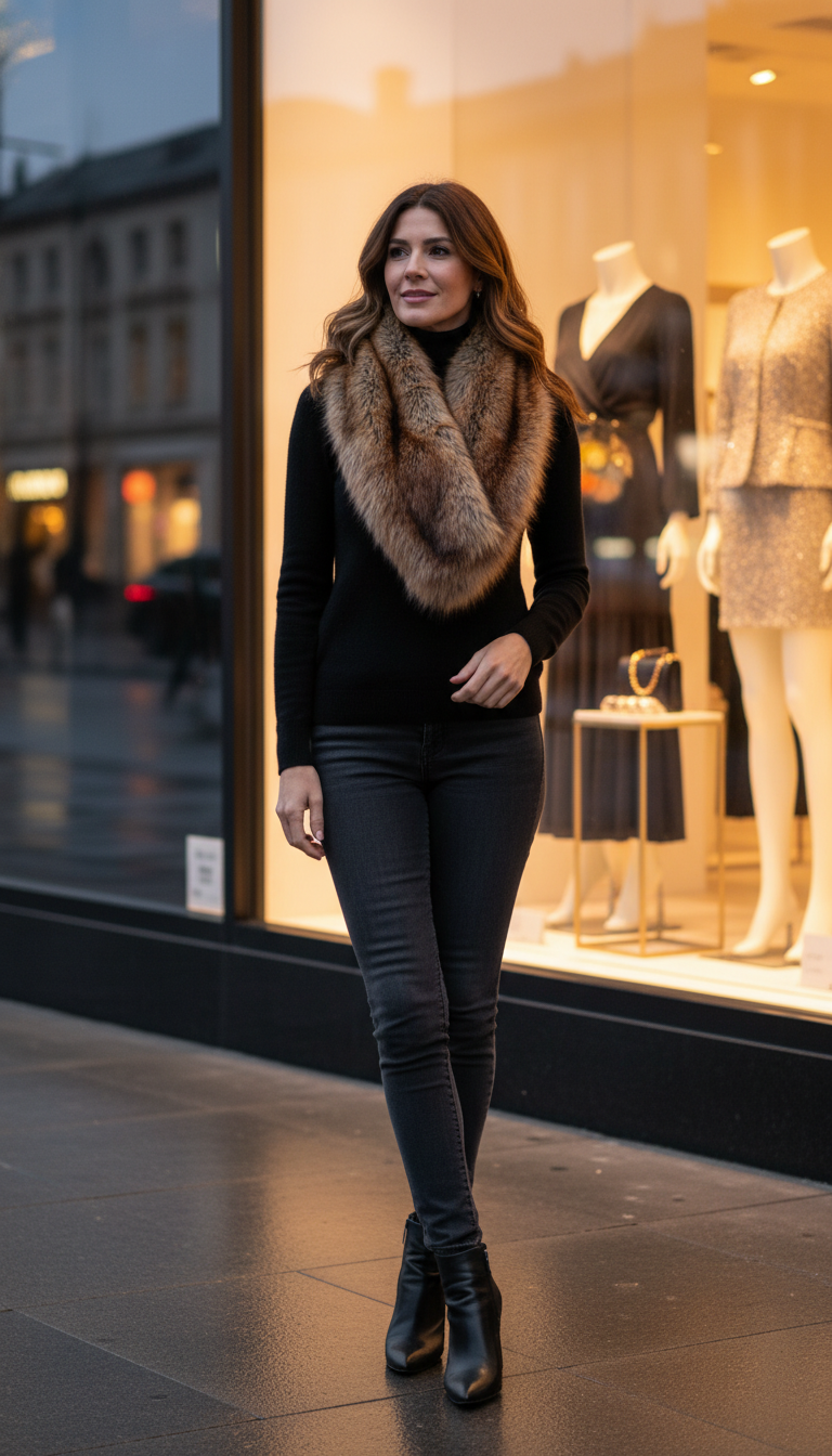 Faux Fur Accents & Simple Base