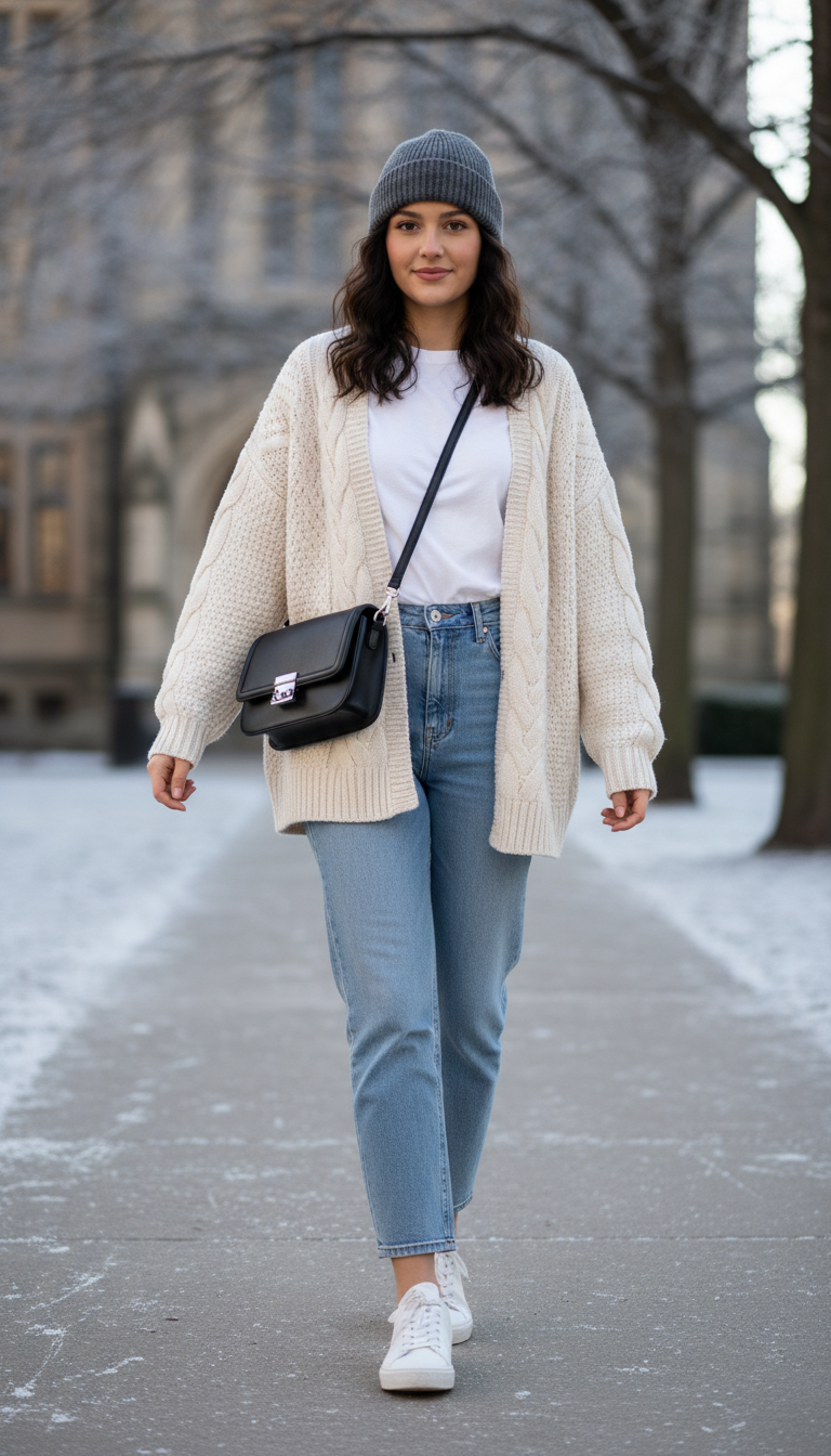 Cozy Cardigan & Jeans