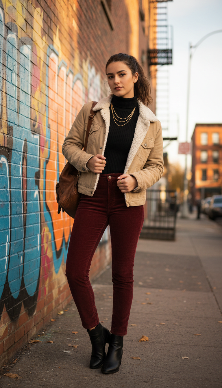 Corduroy & Turtleneck