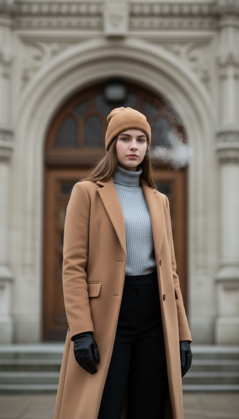 Wool Coat & Beanie