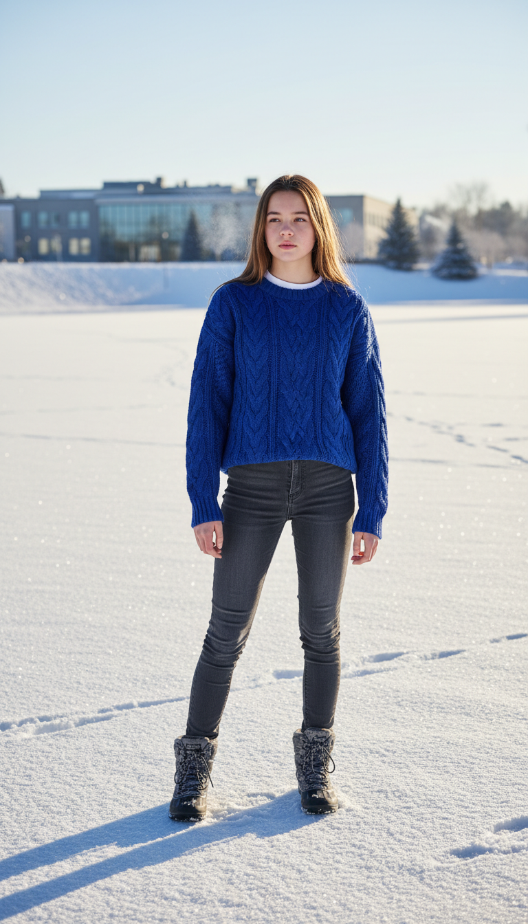 Thermal Undershirt & Chunky Knit