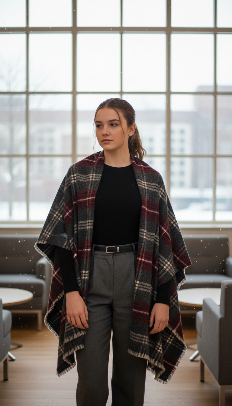 Oversized Scarf as a Wrap