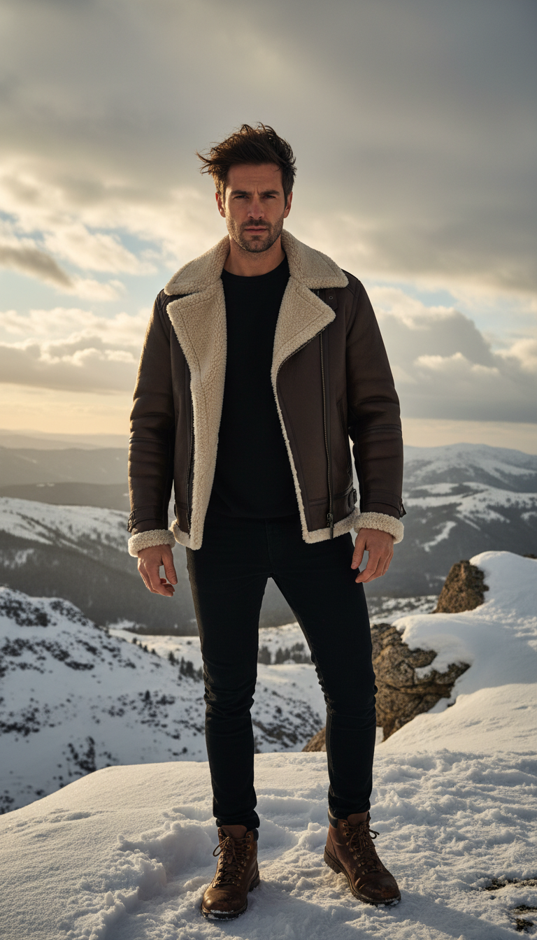 Shearling Jacket Ensemble