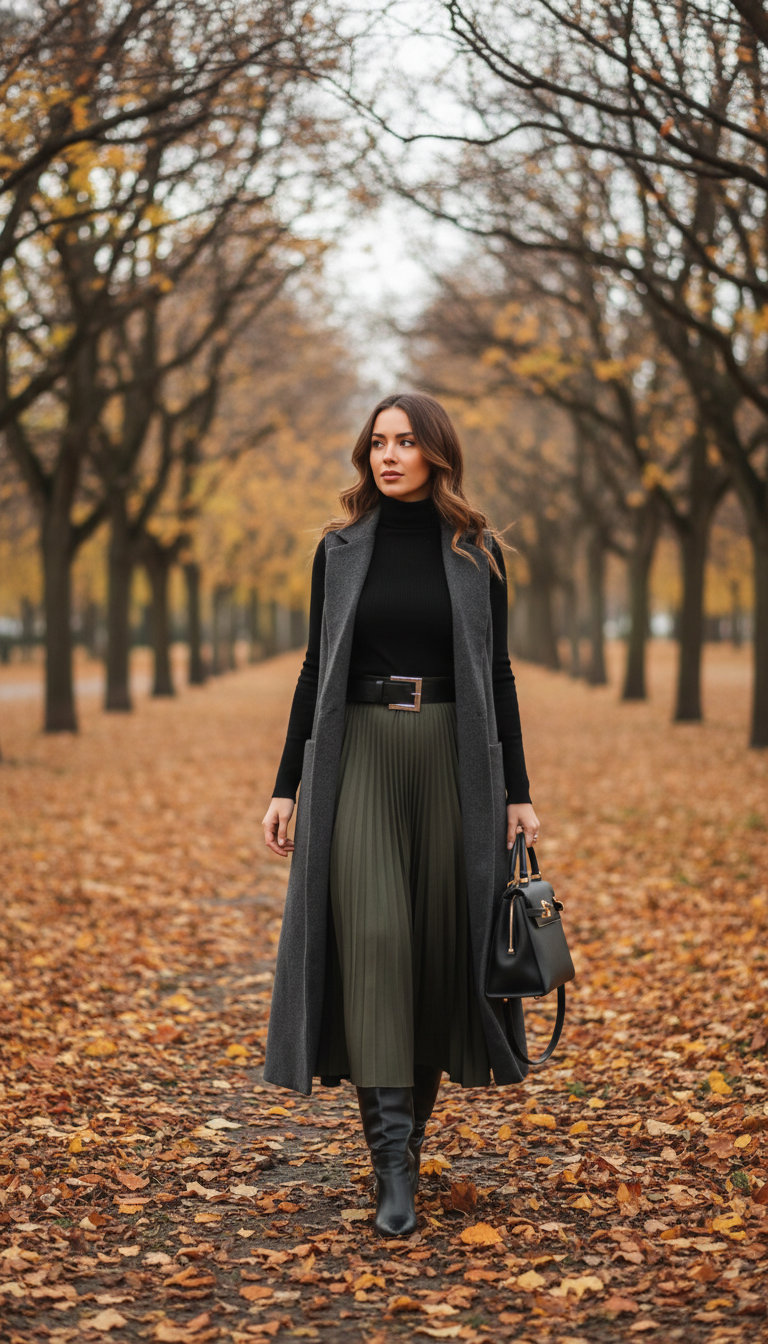 Elevated Layering with a Maxi Skirt