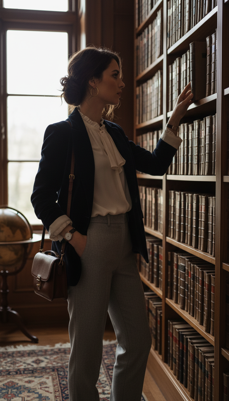 Corduroy Blazer & Tailored Pants