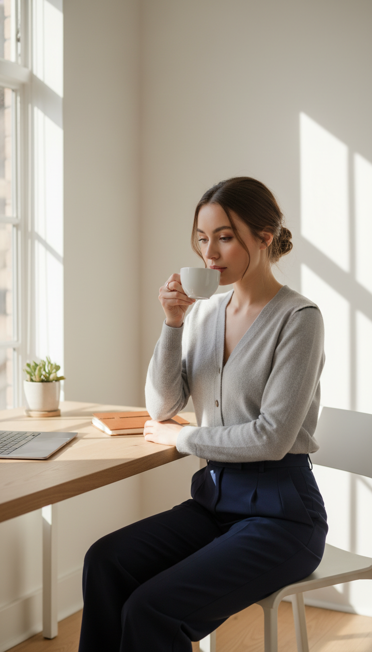 Cashmere Cardigan as a Top