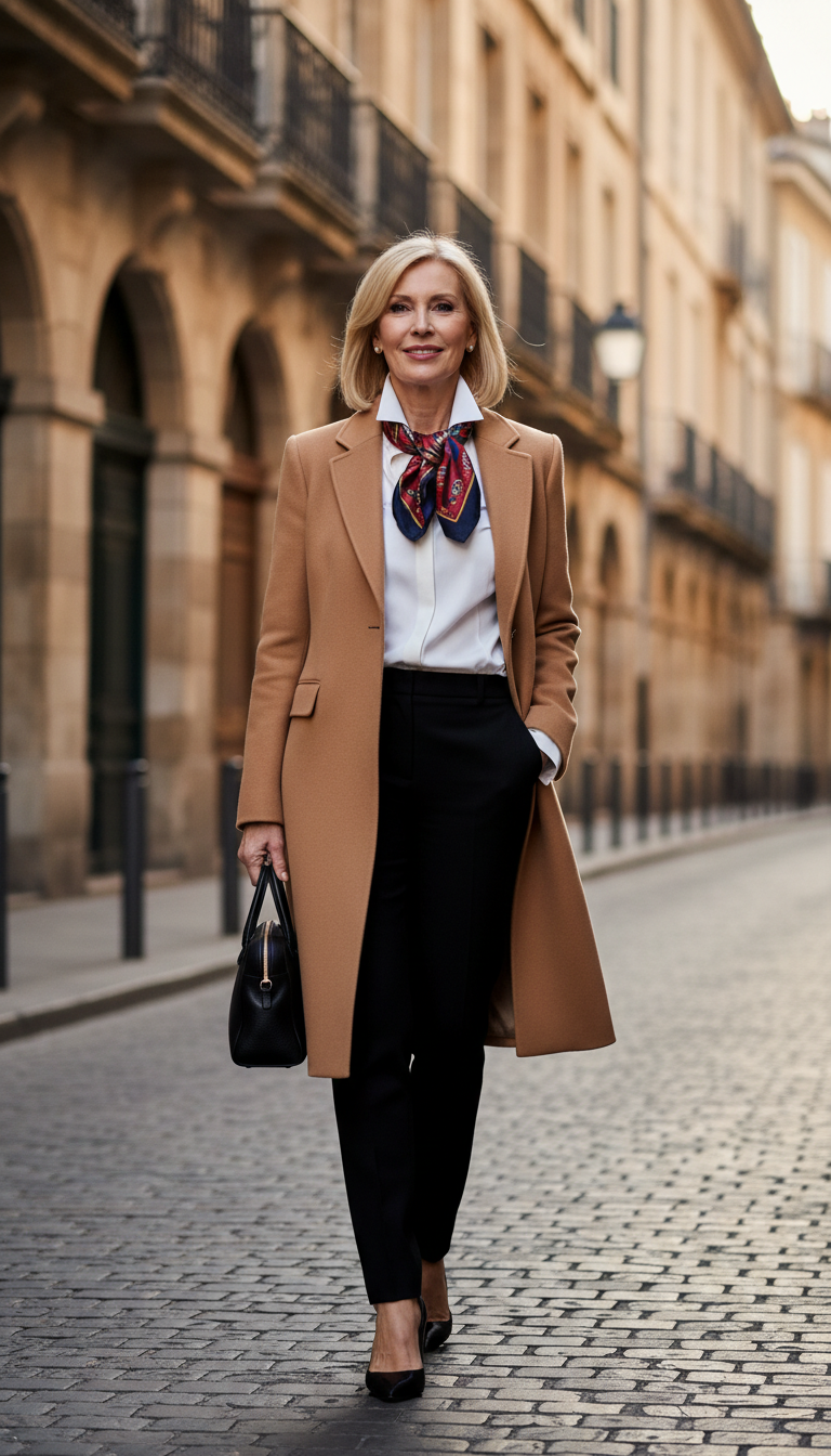 Classic Camel Coat Chic