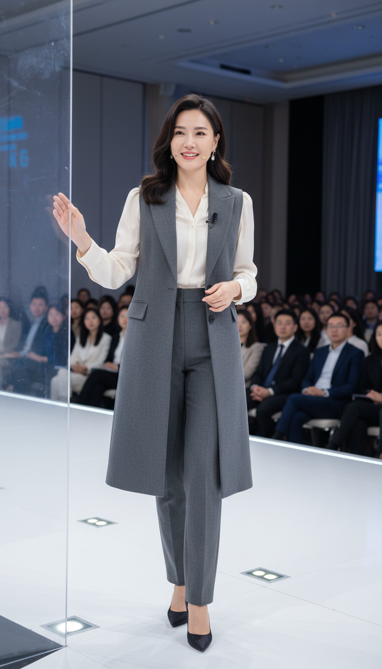 Sophisticated Layered Vest Look