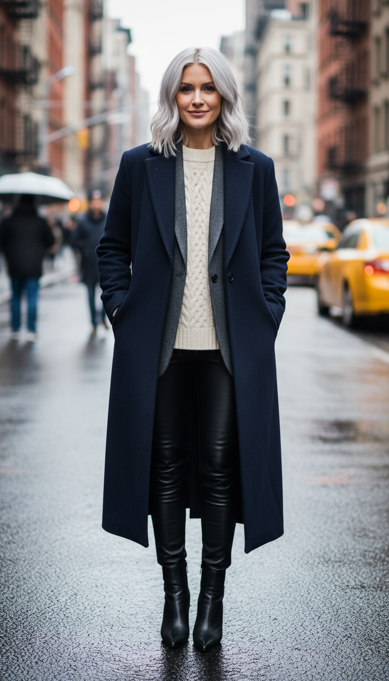 Layered Luxe: Blazer Under Coat