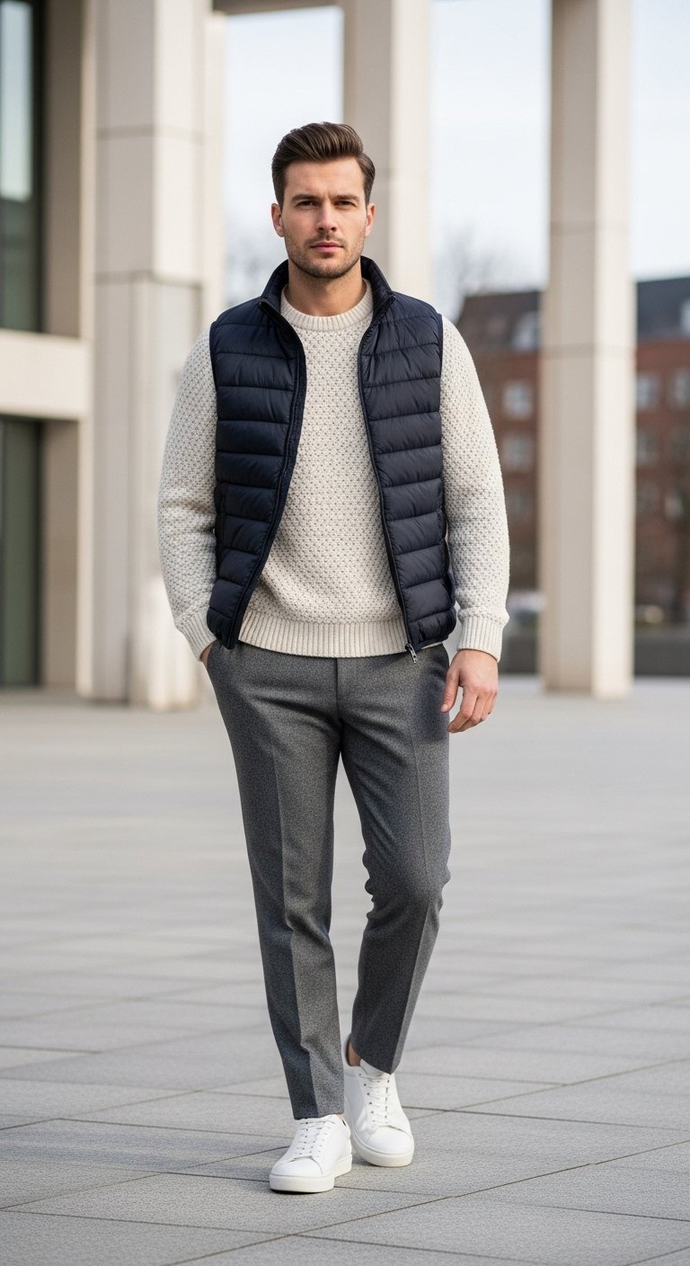The Gilet & Sweater Combo