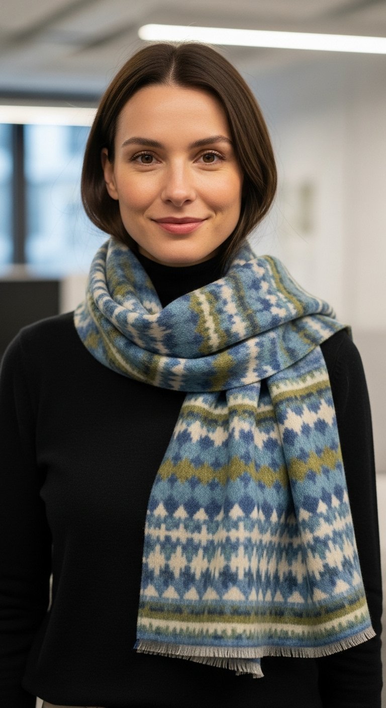 Patterned Scarf & Neutral Base