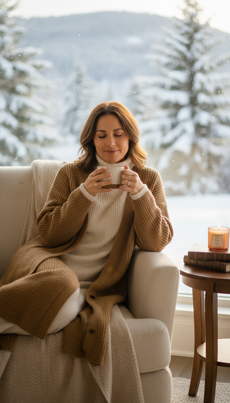 Layered Cardigan & Turtleneck
