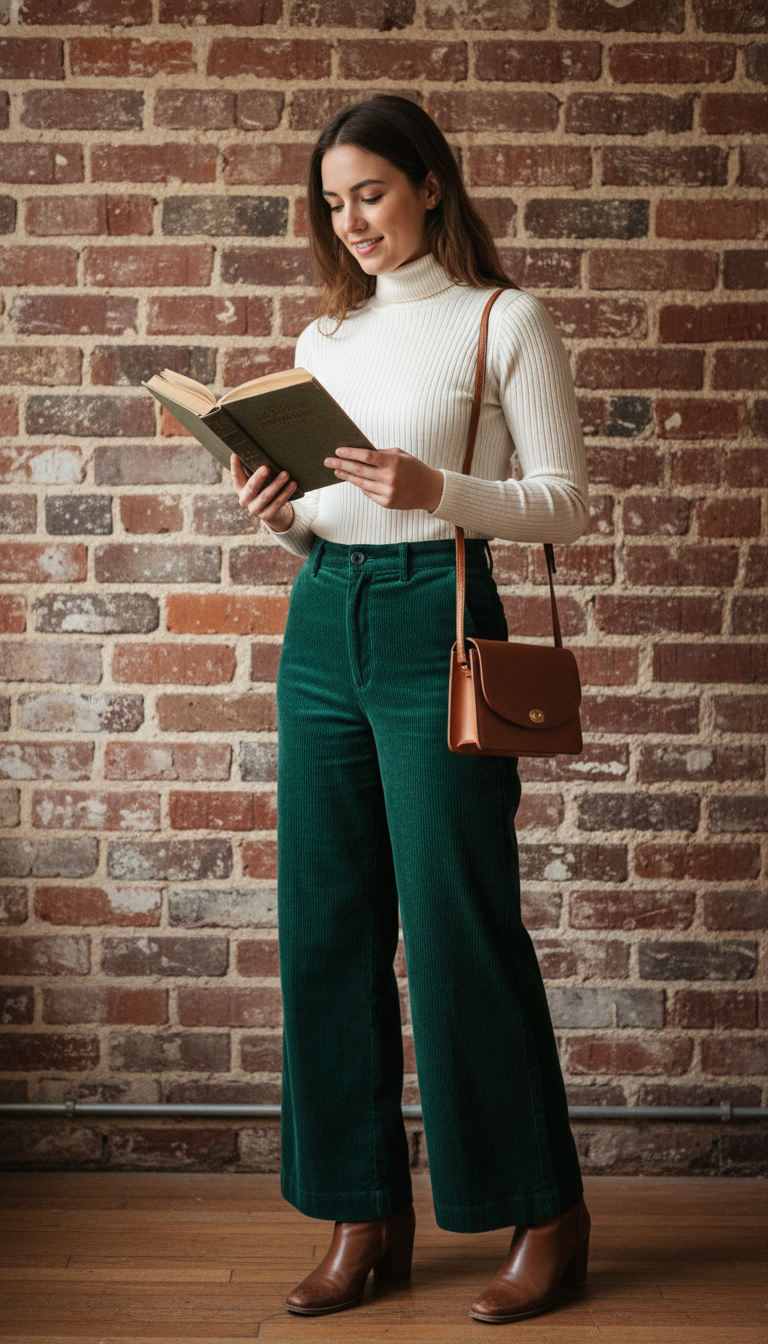 Corduroy Revival with Turtleneck