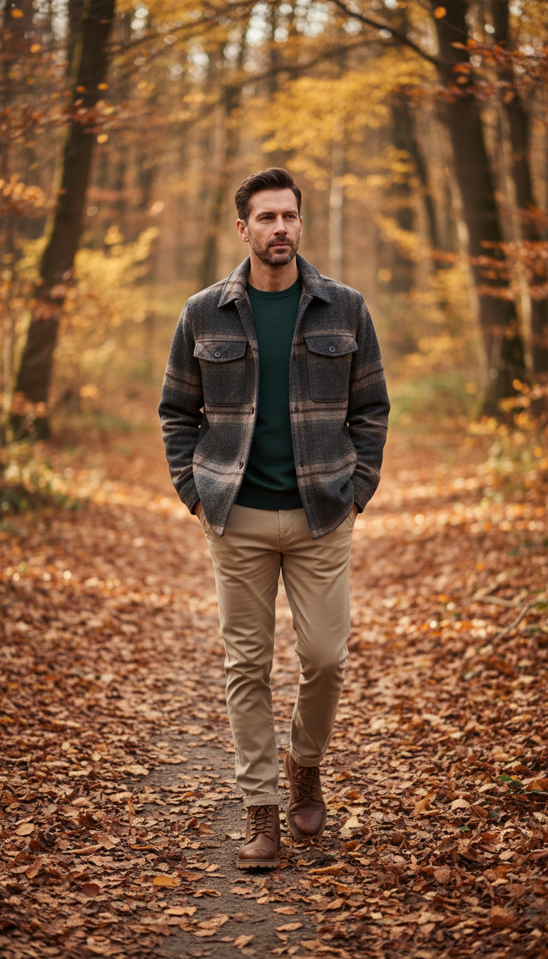 Transitional Style: Shacket & Long Sleeve Tee