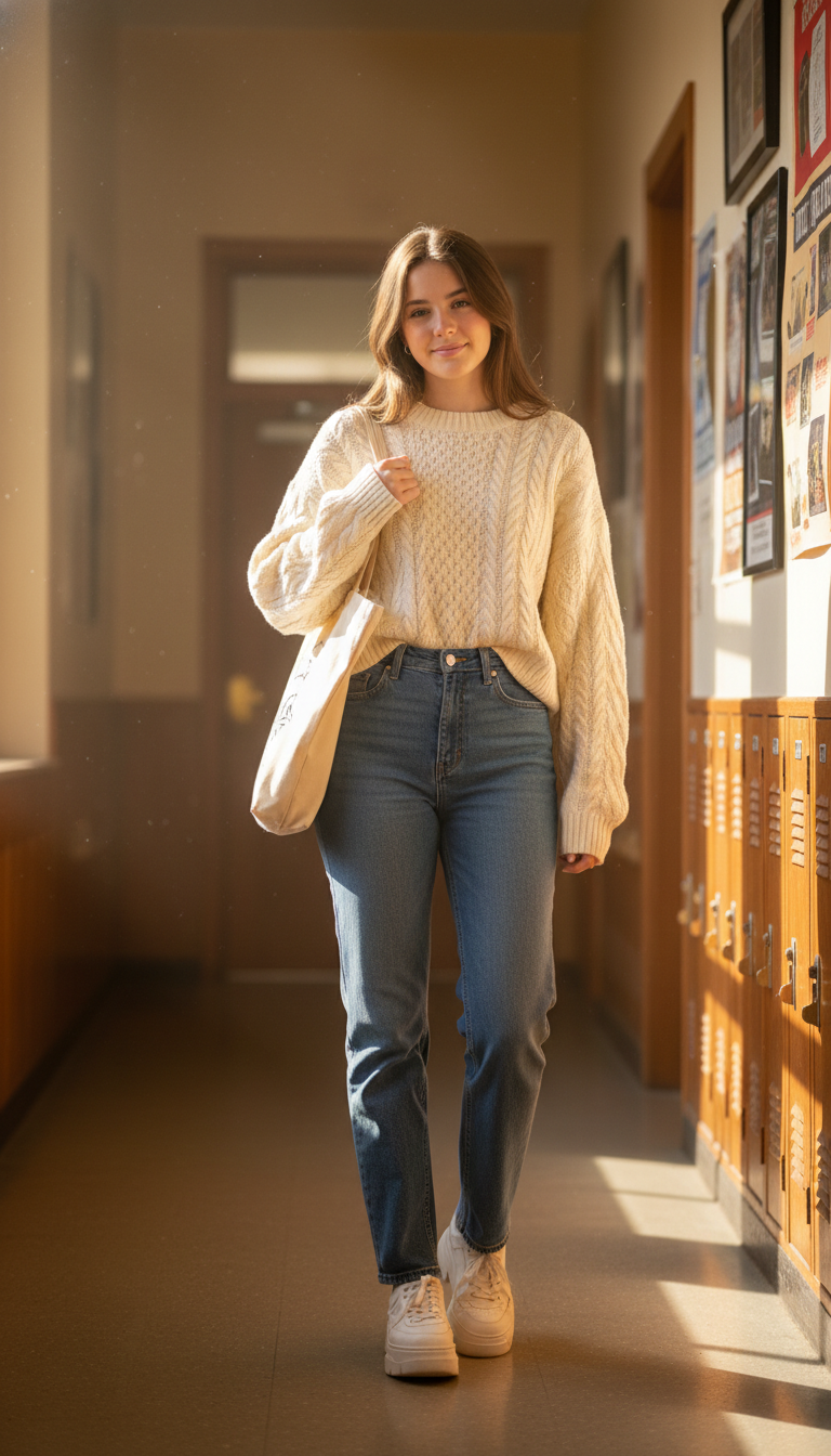 13 Cute Winter Outfit Ideas For School Casual