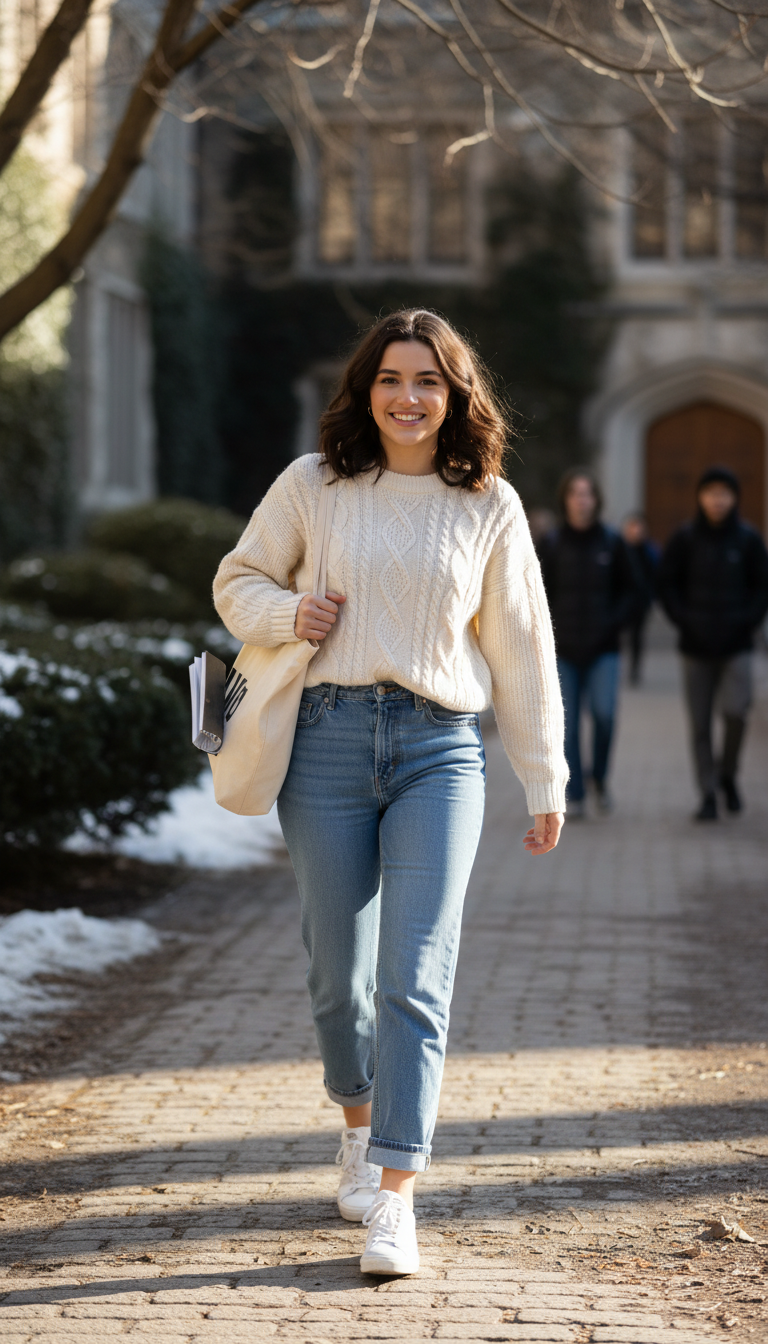 Effortless Elegance: 16 Cute Basic Outfit Ideas for School Casual Winter