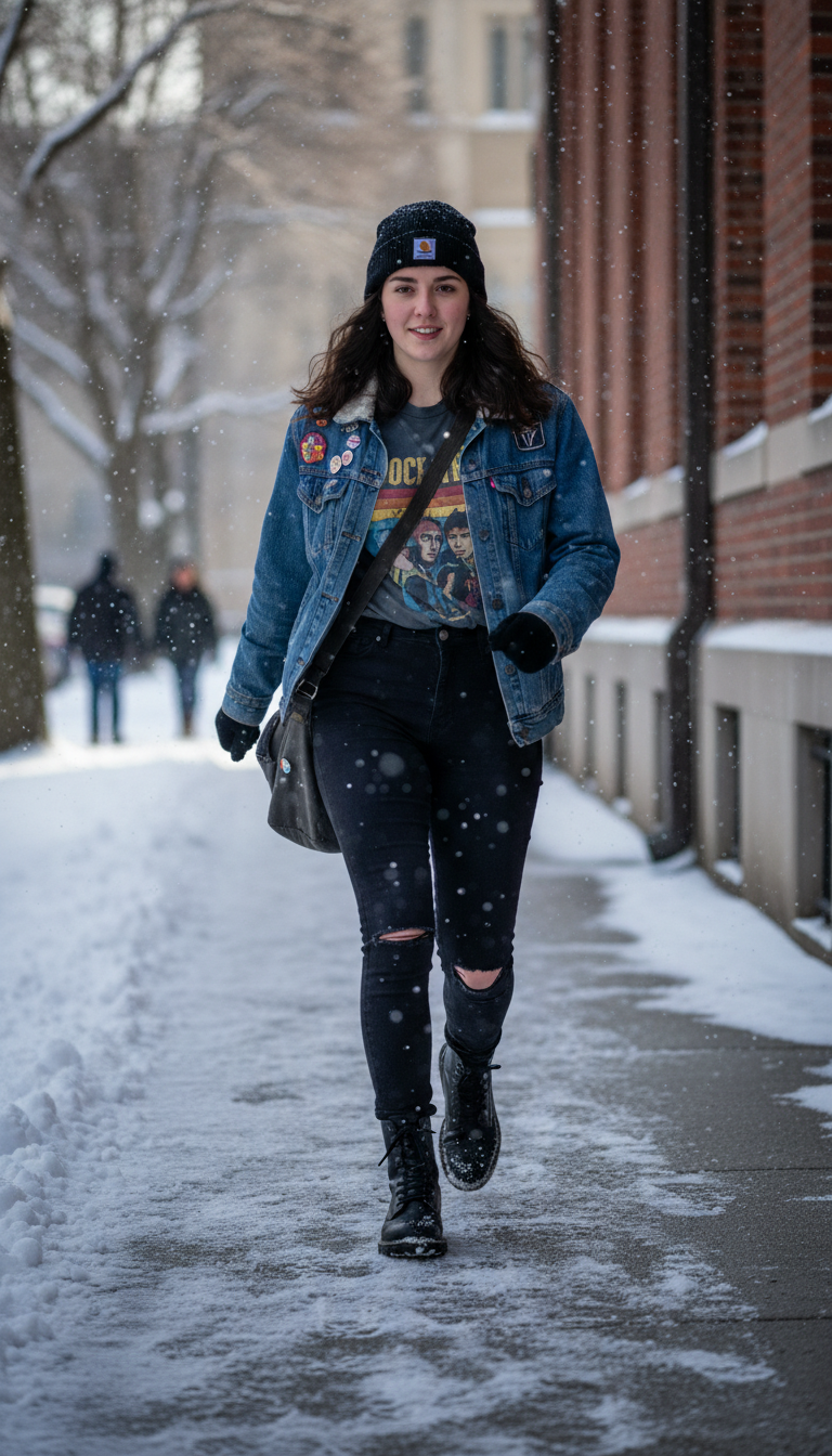 Denim Jacket & Black Jeans Edge