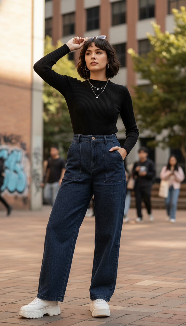 Ribbed Knit & Jumpsuit Layer