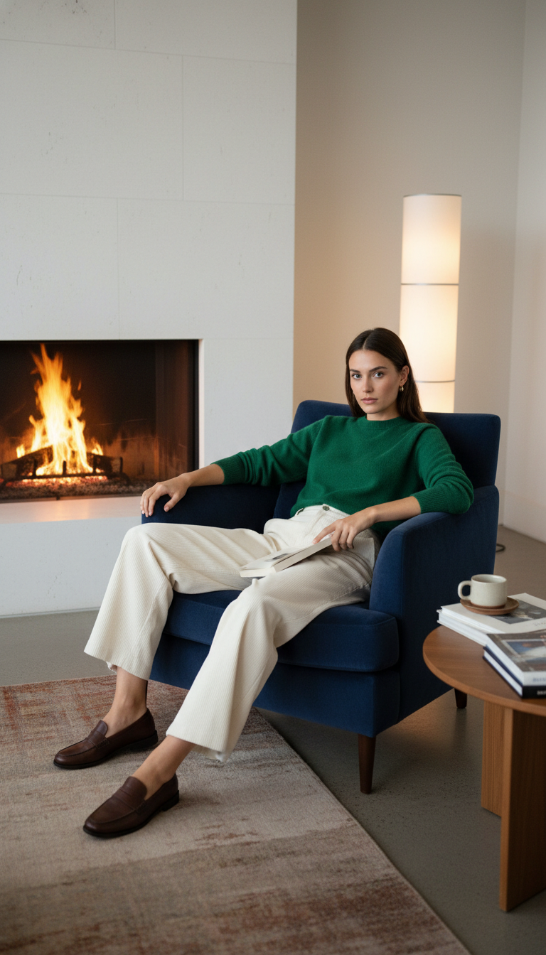 Cashmere Jumper & Corduroy Trousers