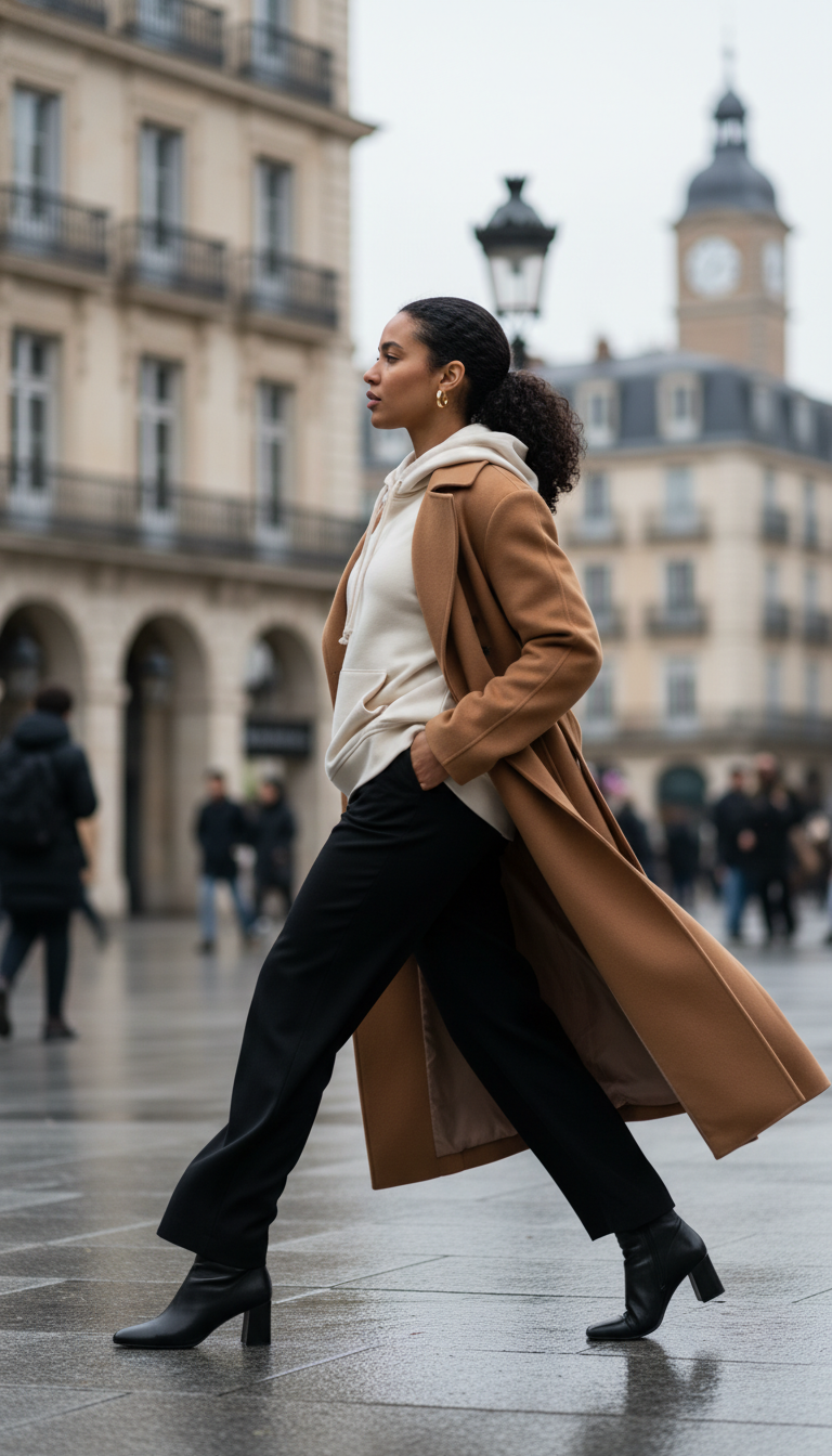Layered Hoodie & Trench