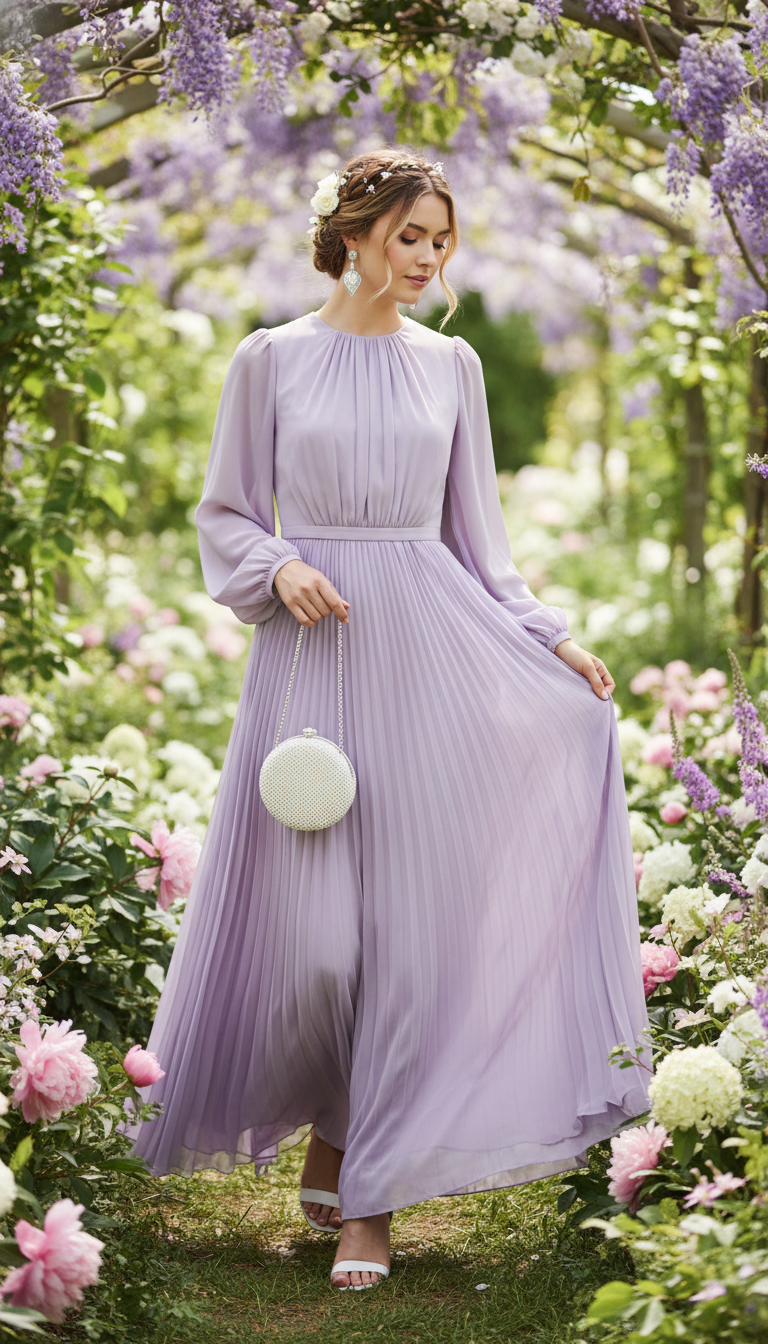 Pleated Maxi Dress