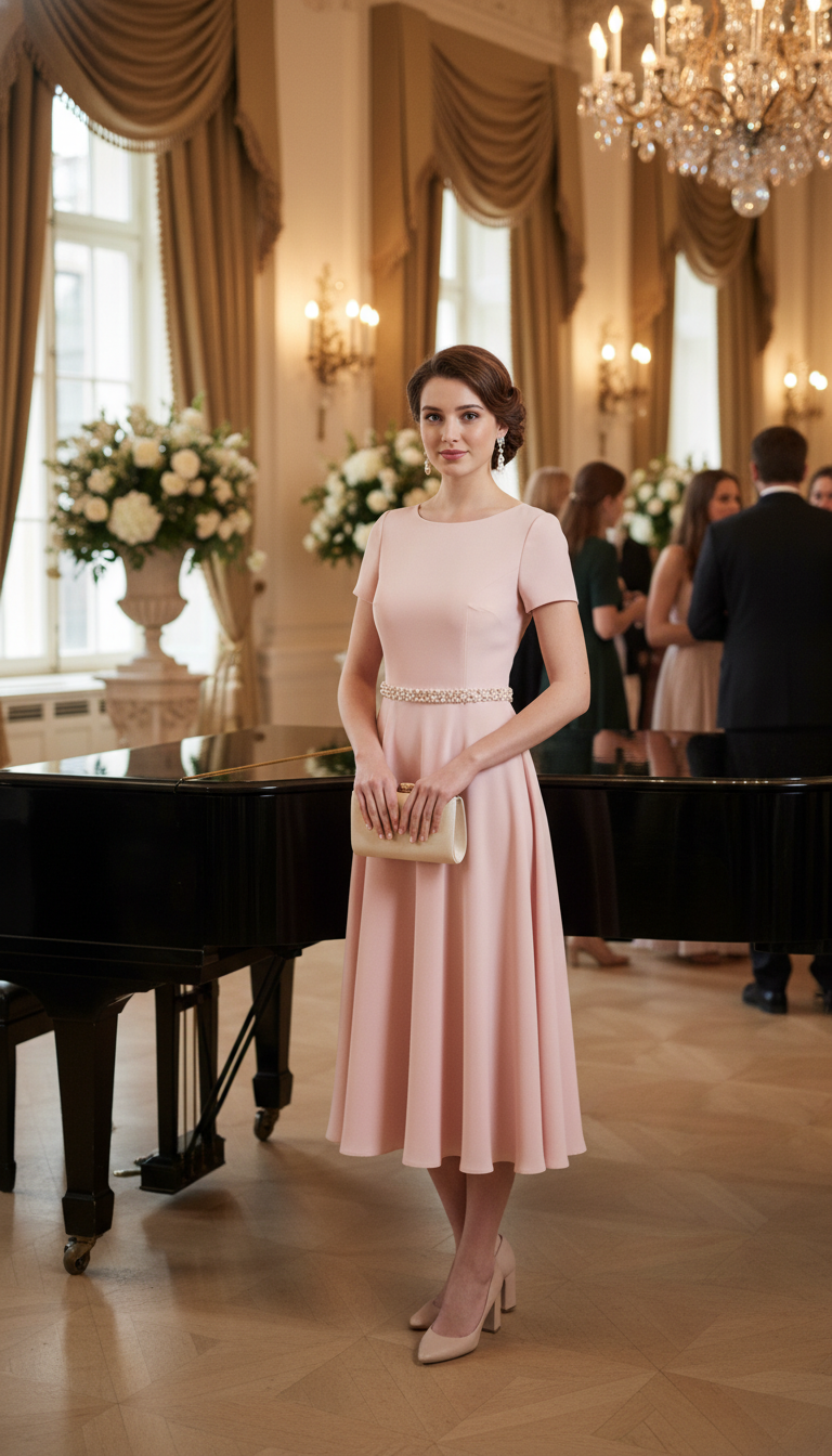 A-Line Dress with Embellishments