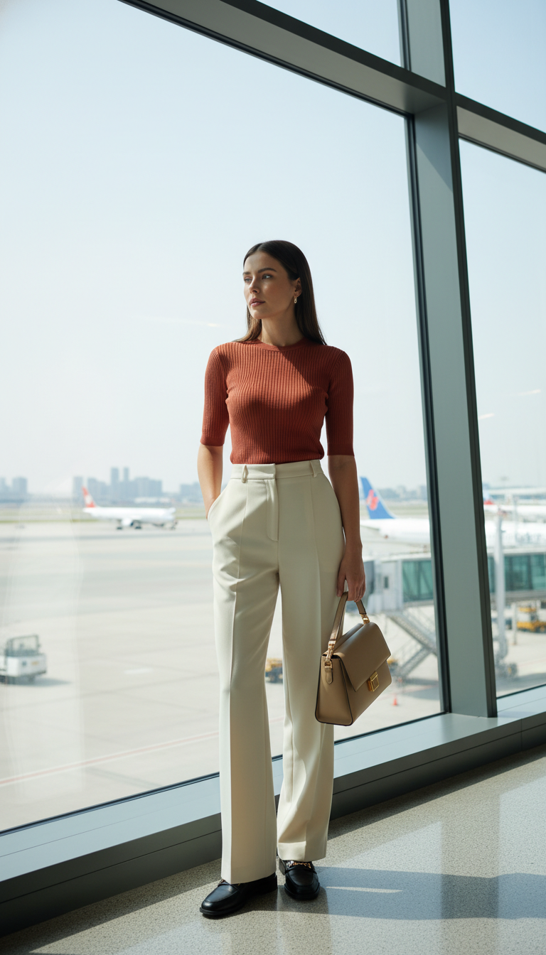 Tailored Trousers & Knit Top