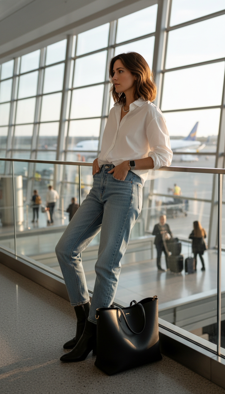 Chic Denim & Shirt Combo