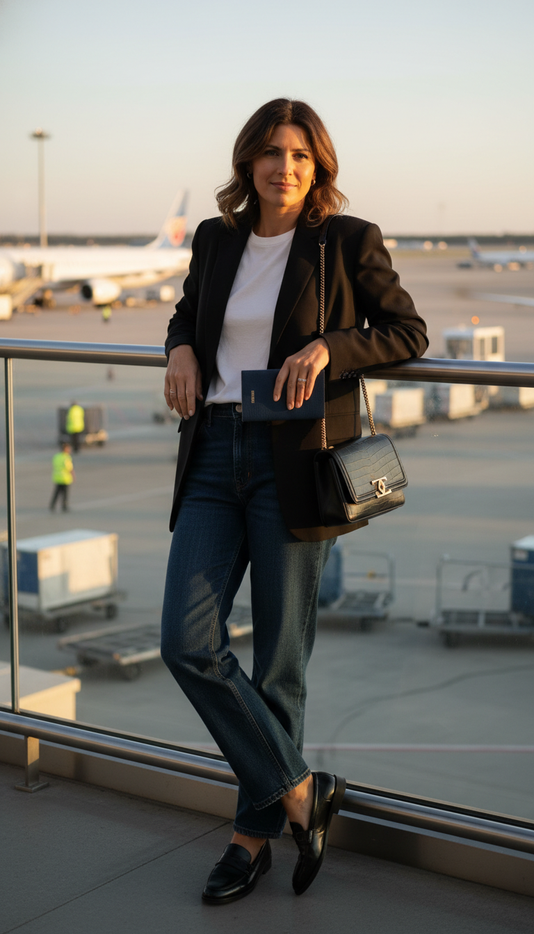 Classic Denim & Tailored Blazer