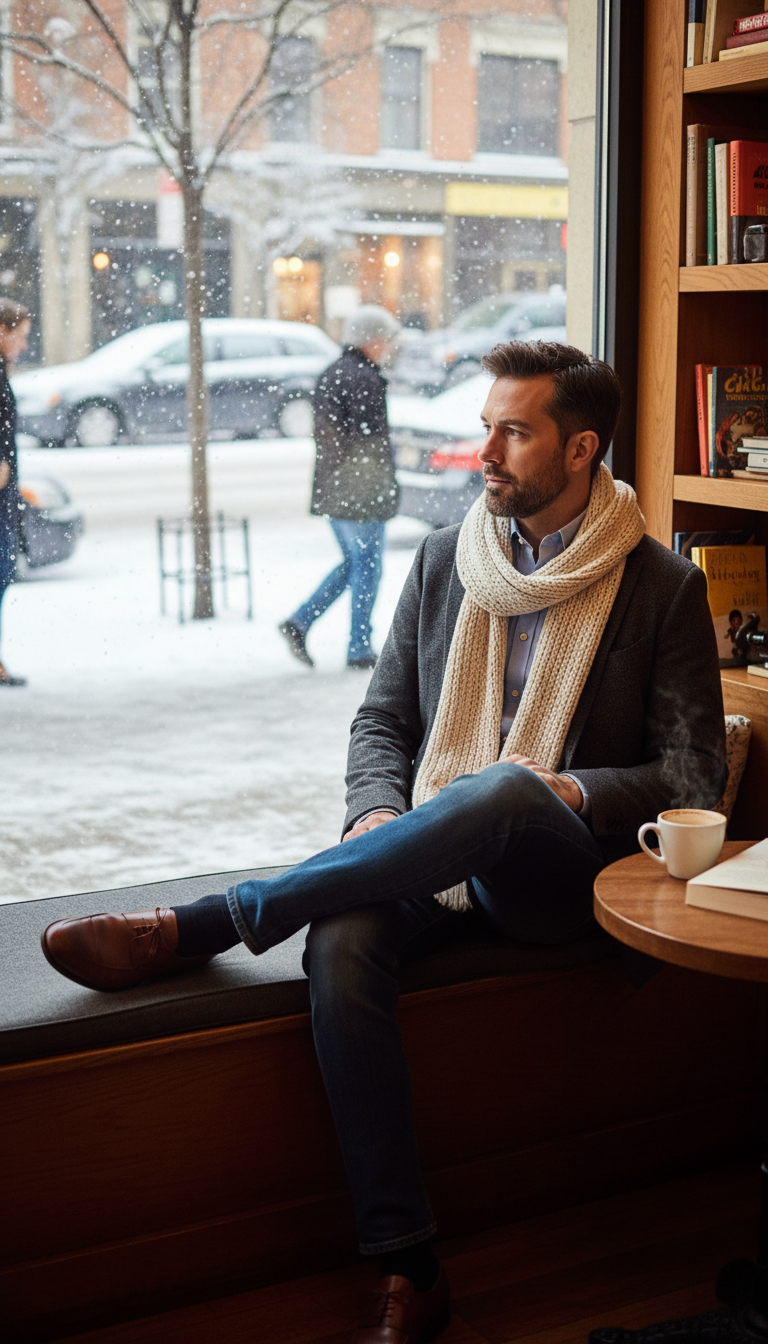 Smart Casual Blazer & Scarf