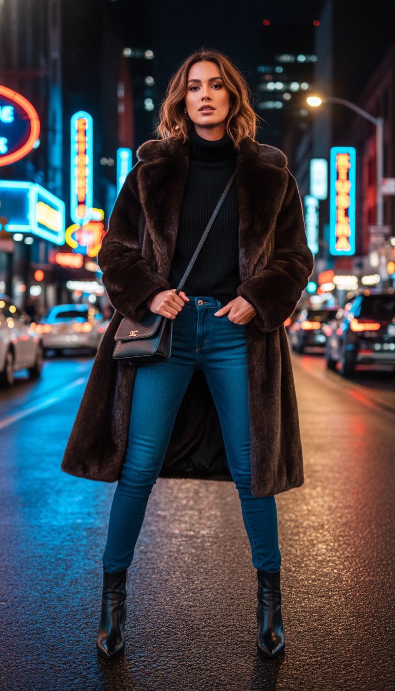 Elevated Denim & Faux Fur