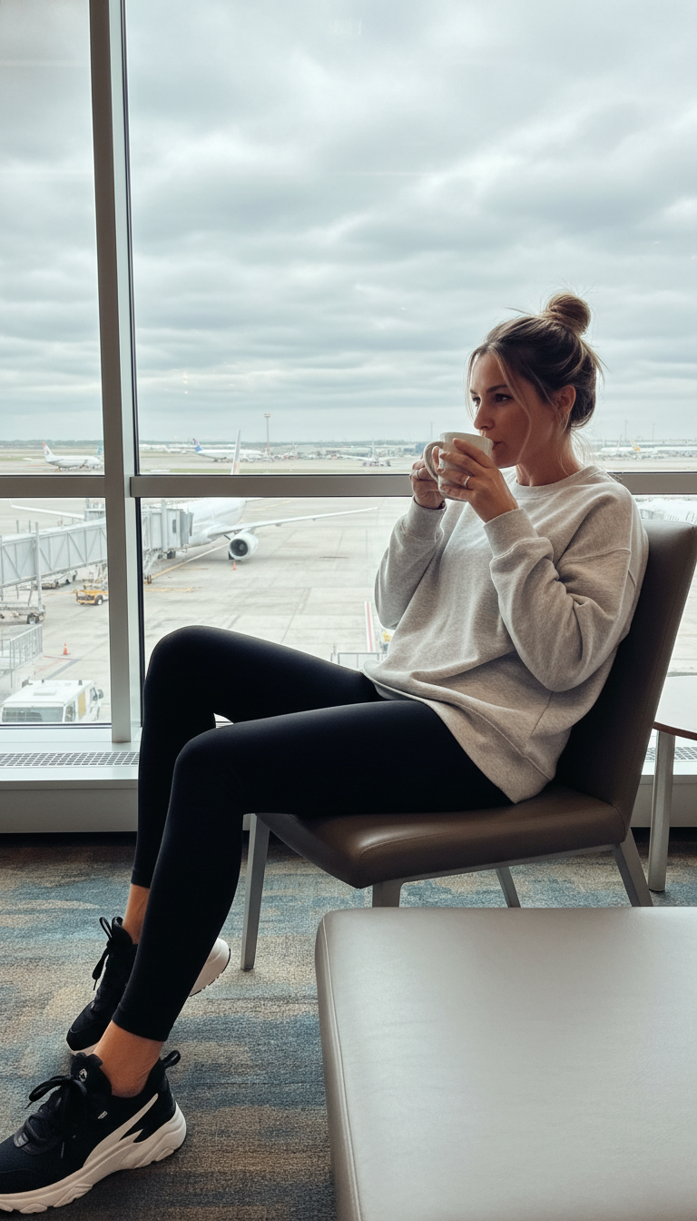 Leggings & Oversized Sweatshirt