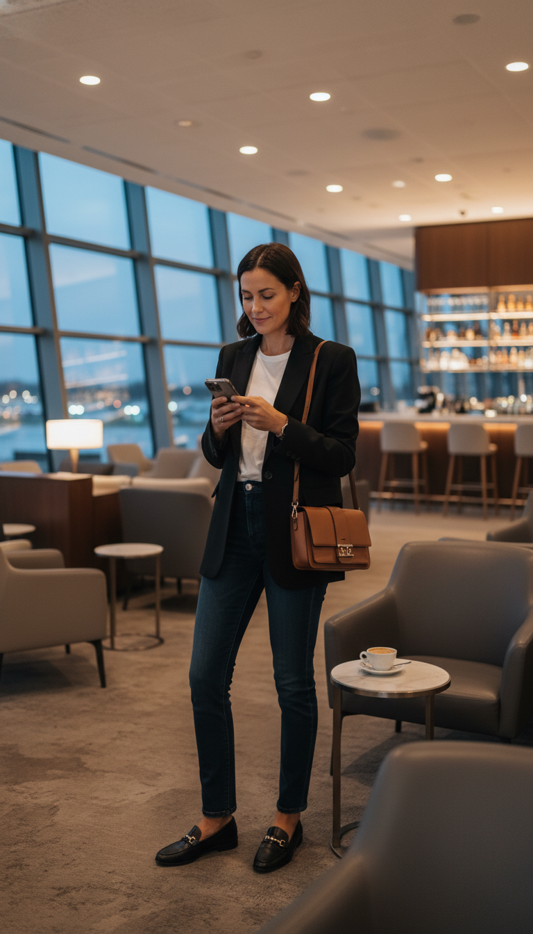 Stretchy Jeans, T-shirt & Blazer