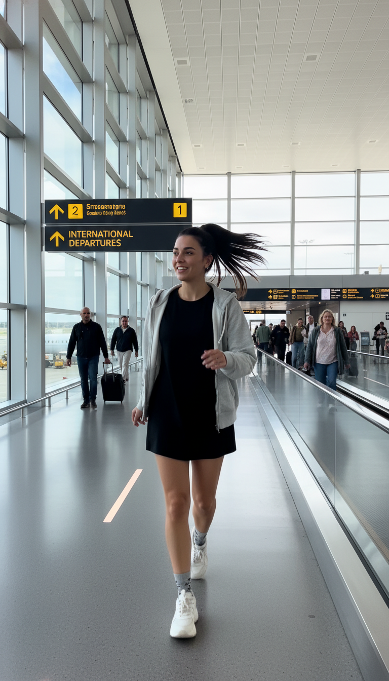 Athleisure Dress & Zip-up Hoodie