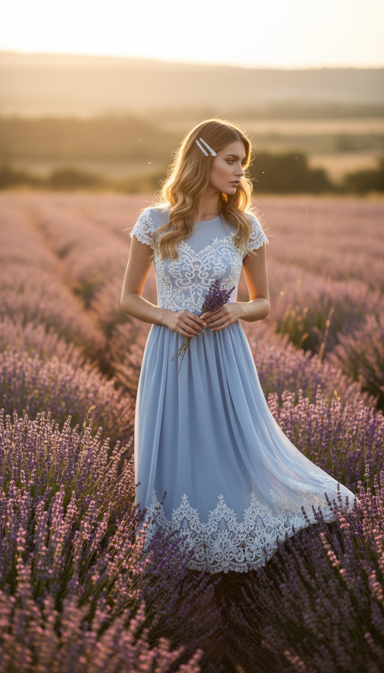 Pastel Tones with Lace Accents