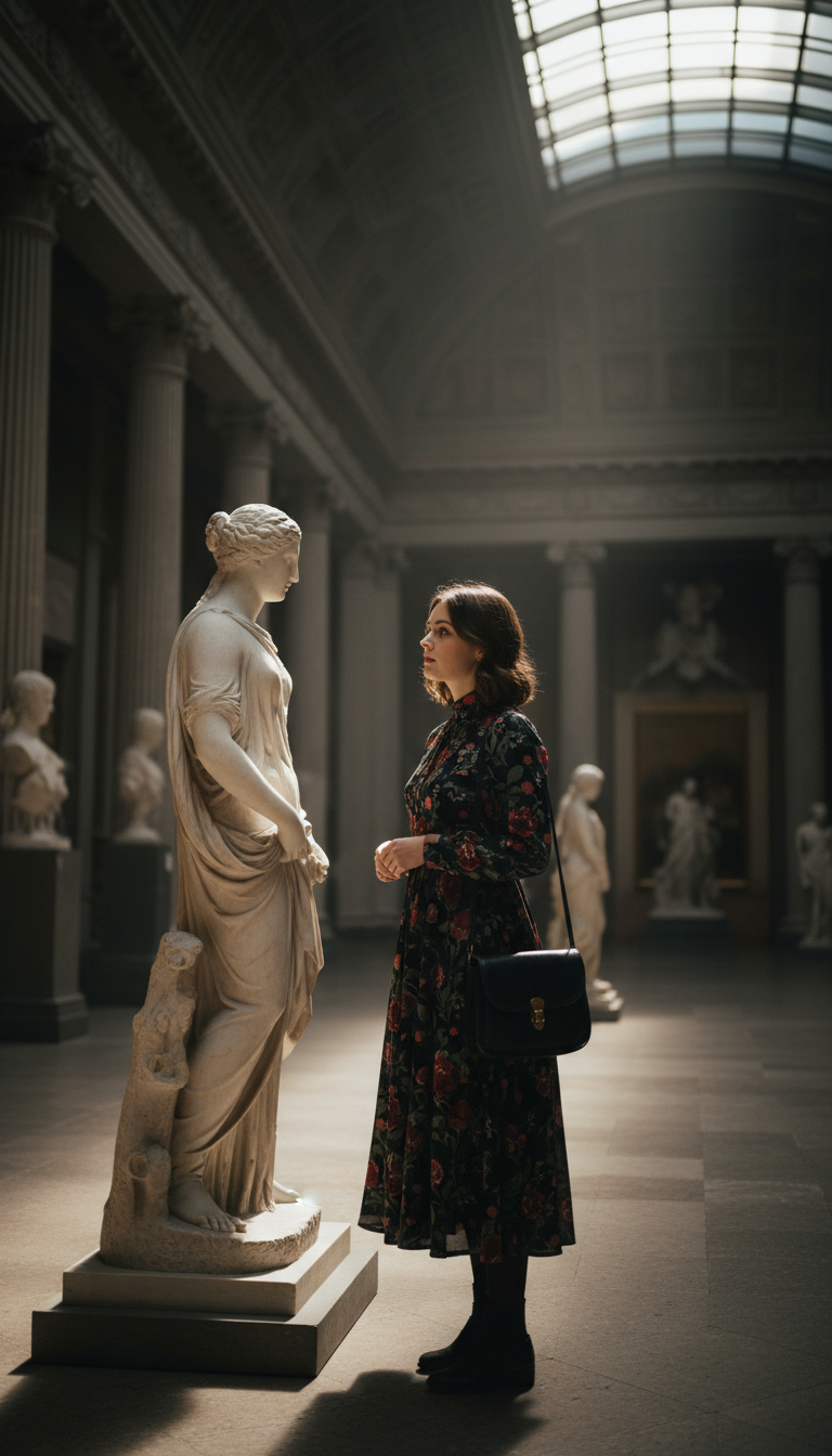 The Dark Floral Midi Dress