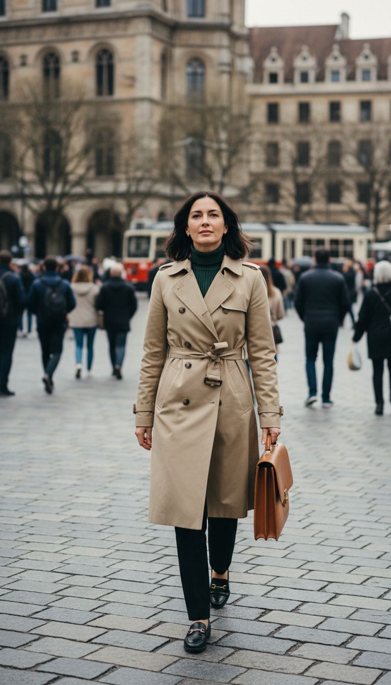 Classic Trench & Loafers