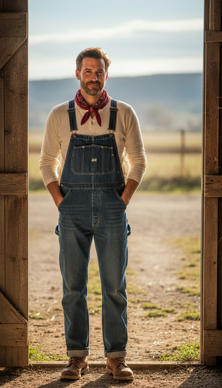 Overalls & Bandana Charm