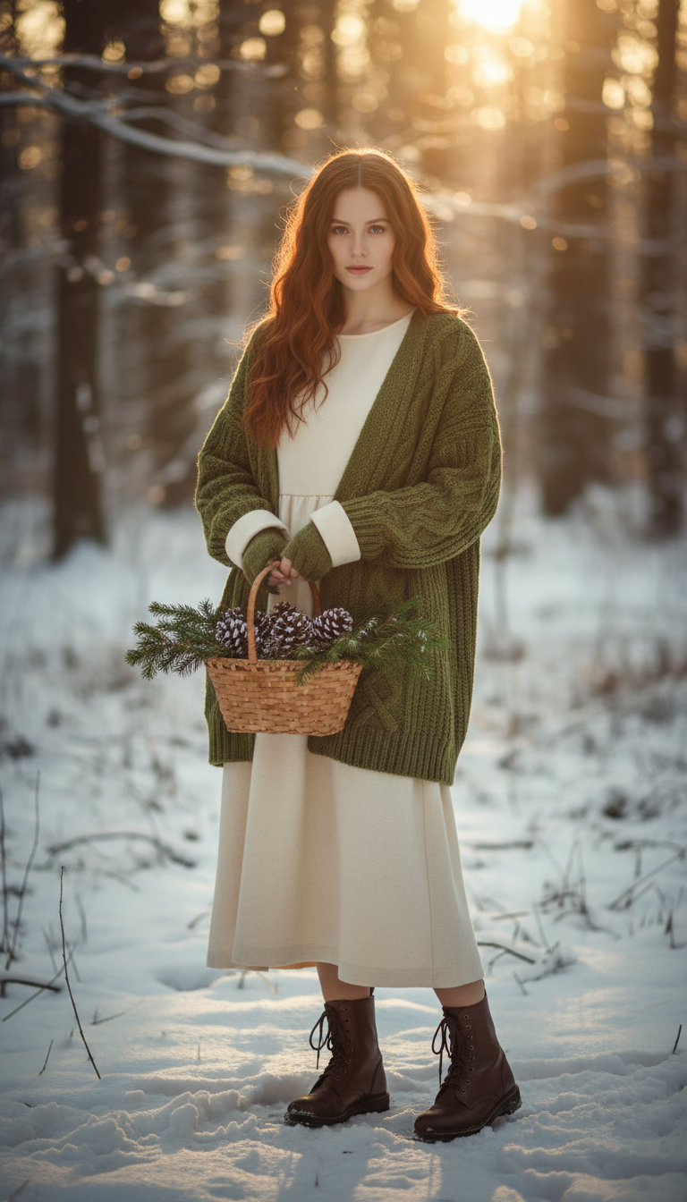 12 Cottagecore Outfits Winter Ideas