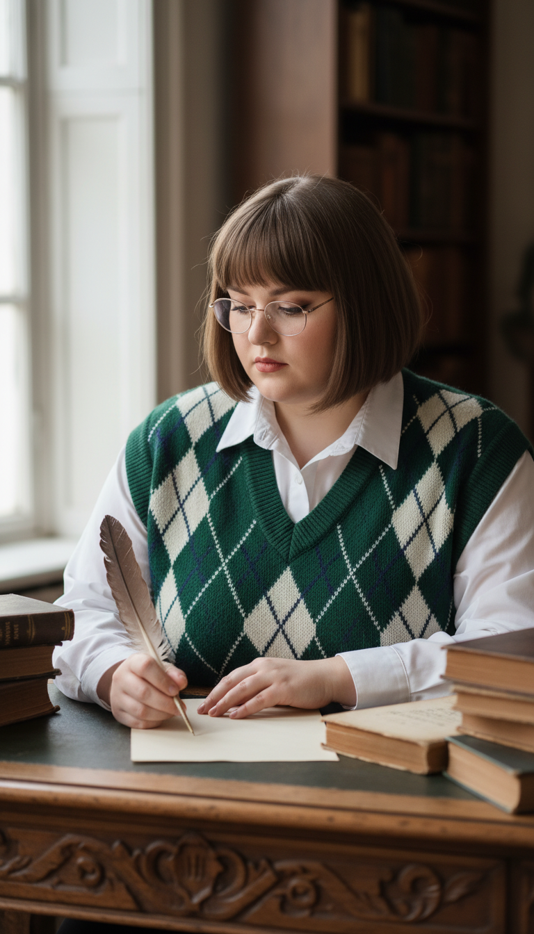 The Layered Button-Down & Sweater Vest