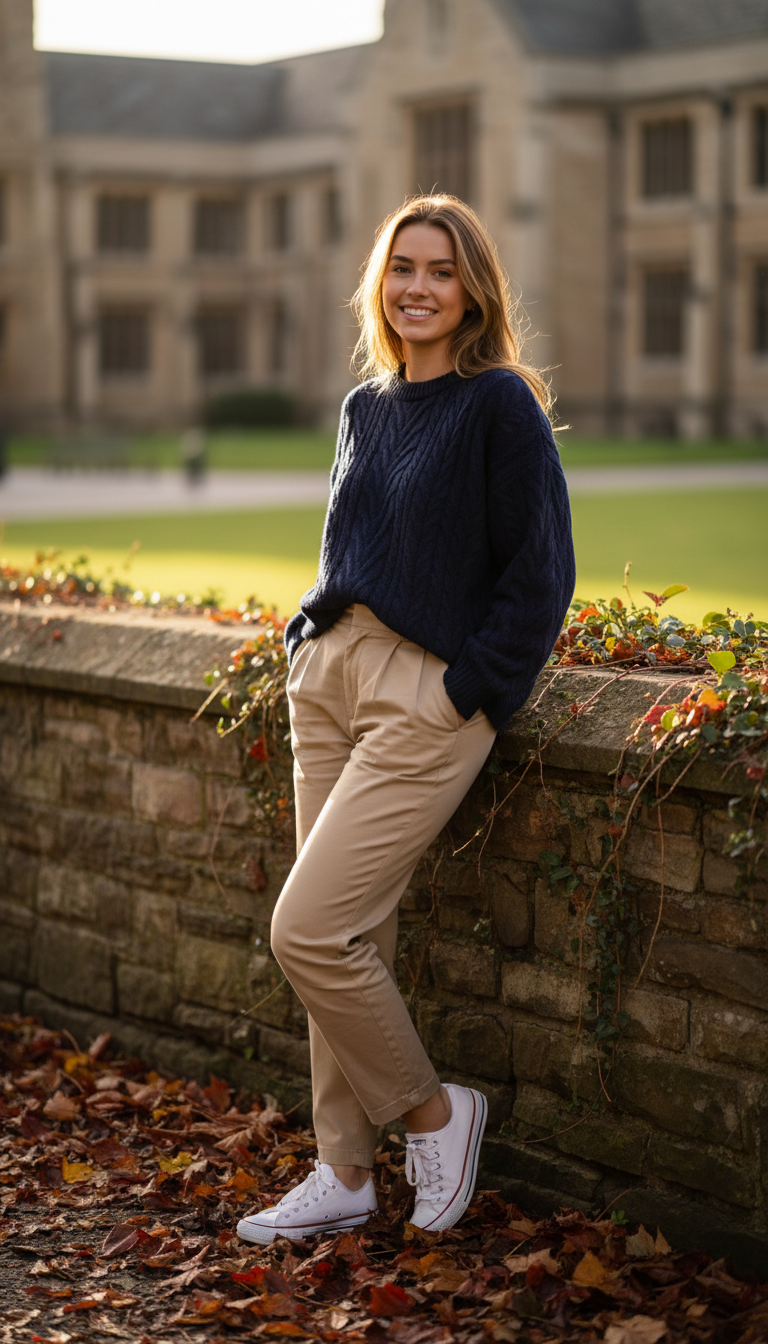 Cable-Knit Sweater & Chinos