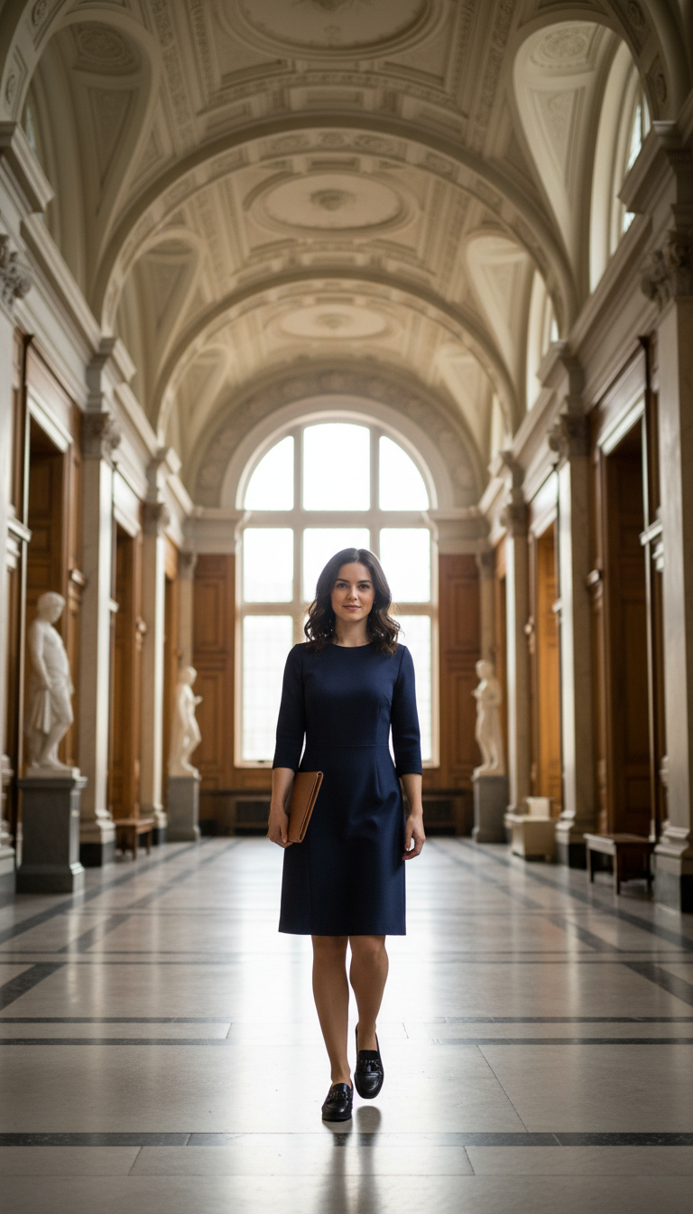 Shift Dress & Loafers