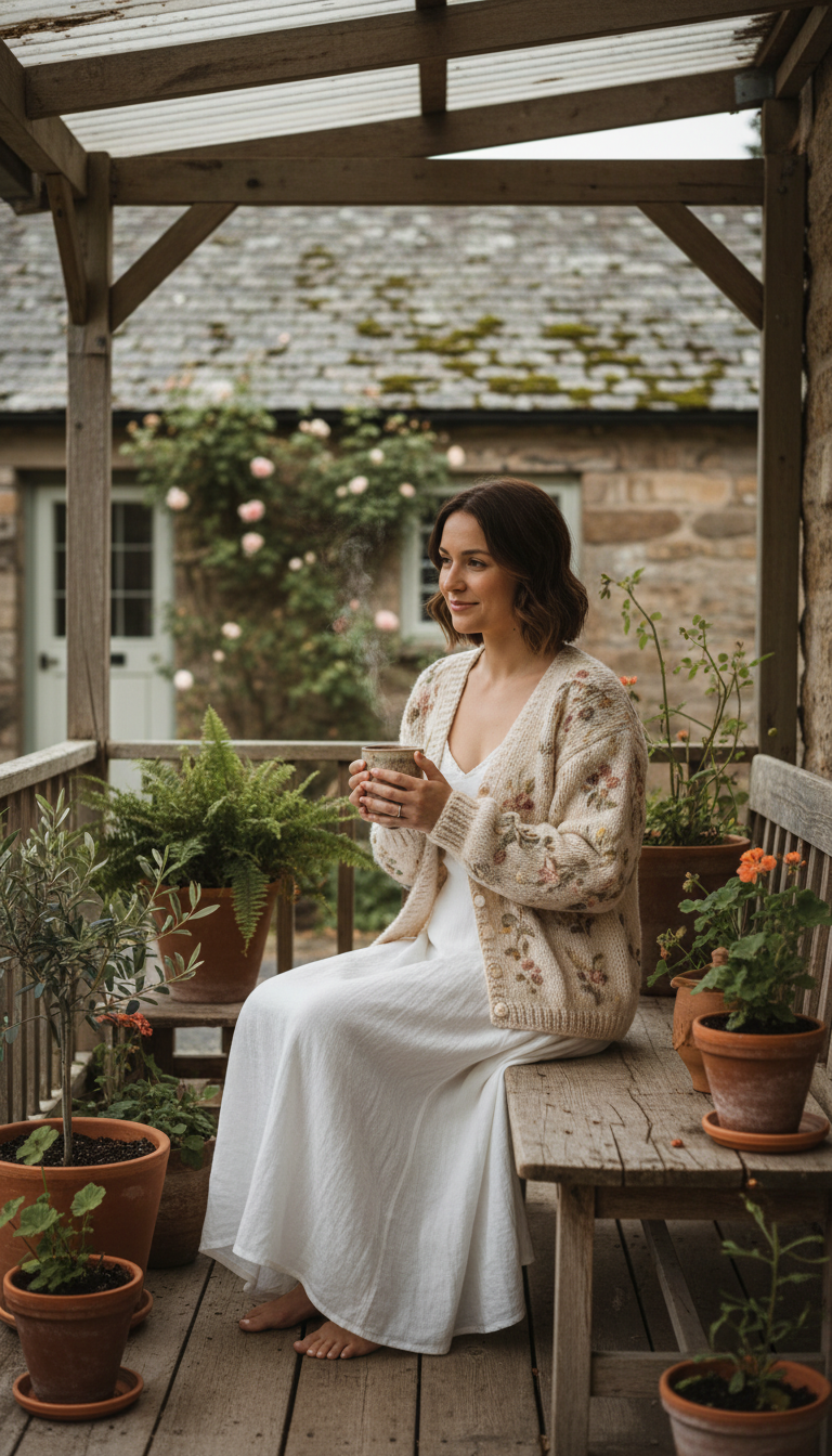 Embroidered Cardigan Cosy