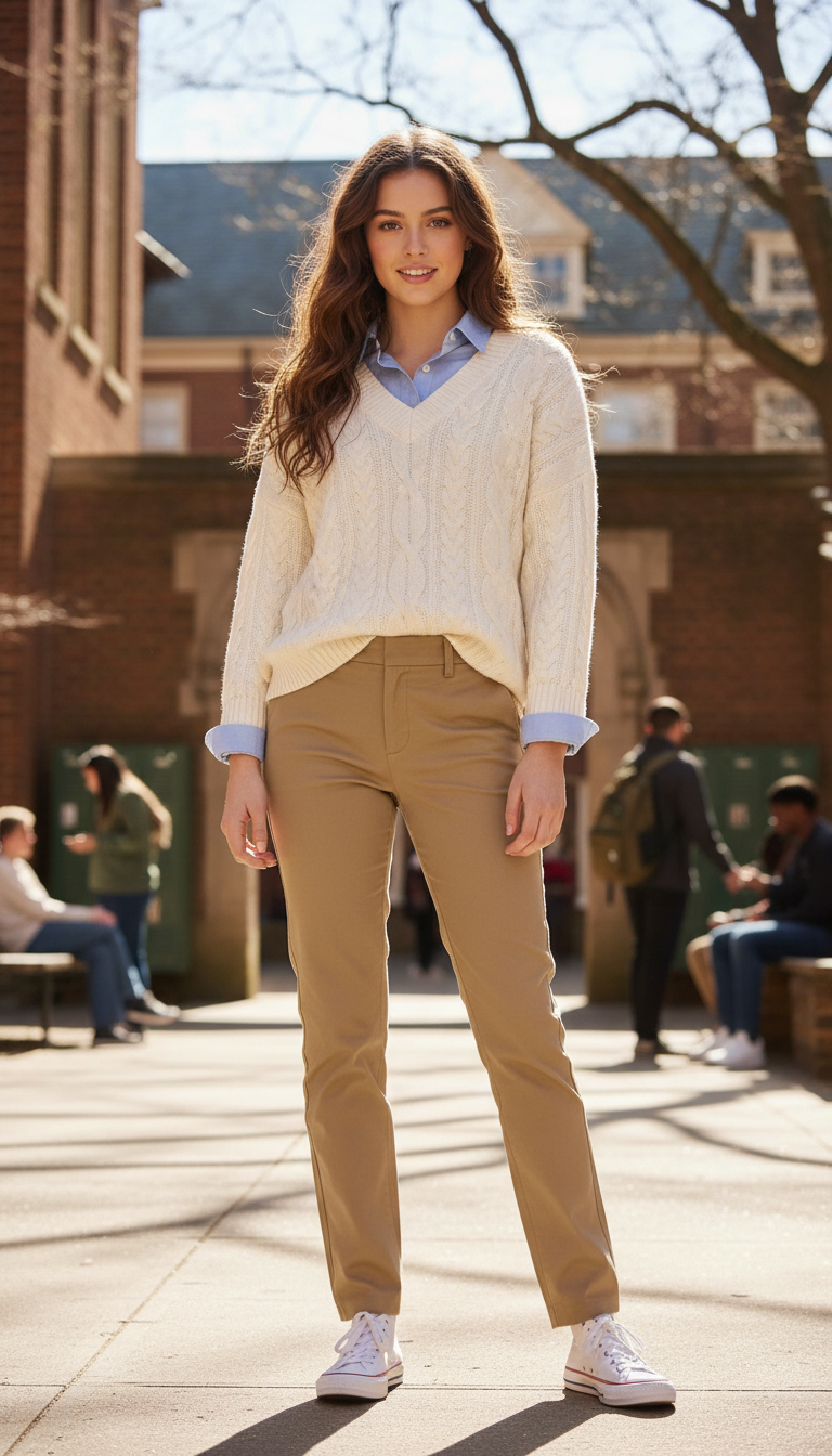 Cable-Knit Sweater & Chinos