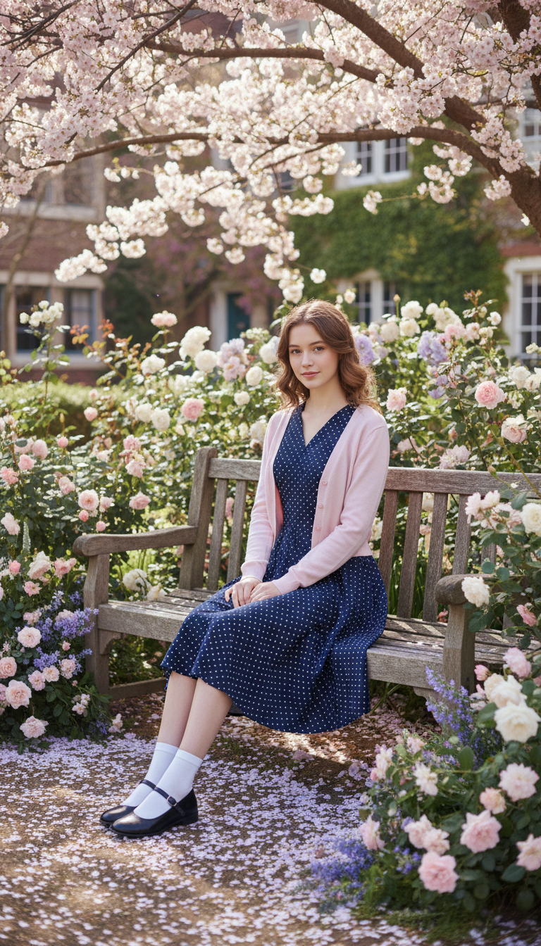 Cardigan & A-Line Dress