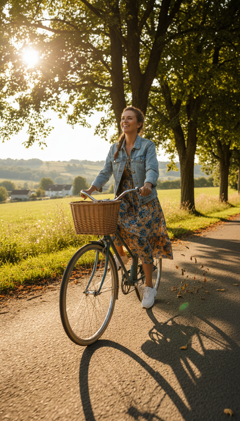 Floral Dress & Denim Jacket