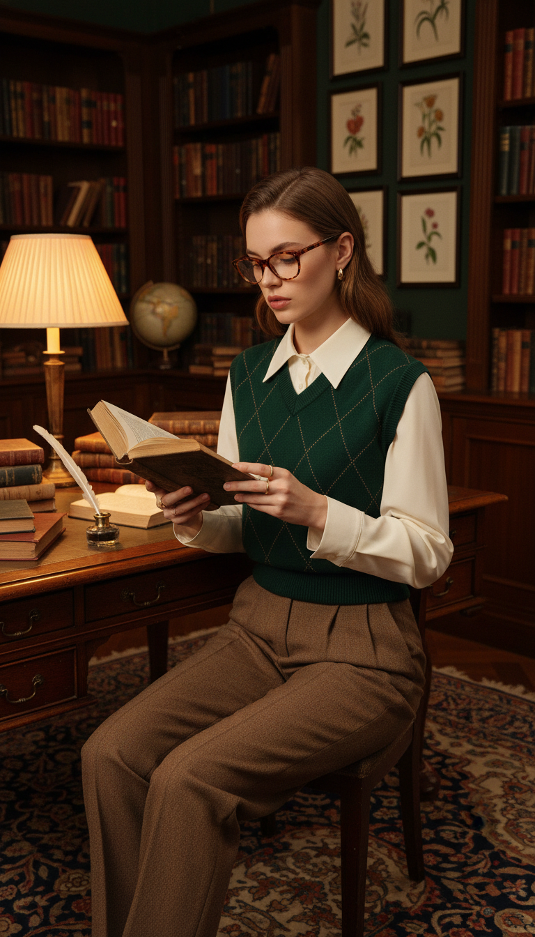 Sweater Vest & Collared Shirt