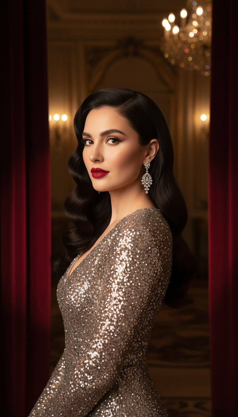 Retro Hollywood Waves