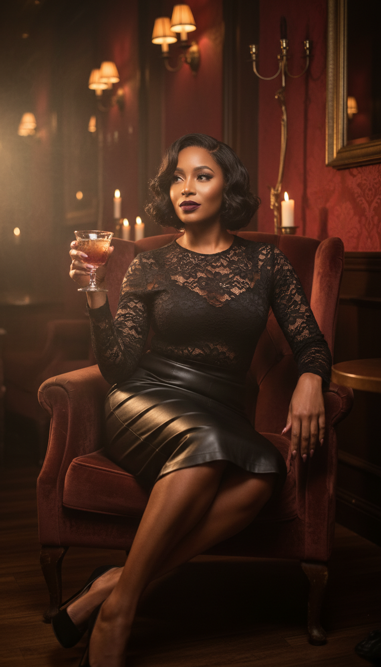 Leather and Lace Combo